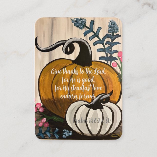 Salmo 136:1 ‘Dar gracias’ Escritura Tarjetas de Ne (Anverso)