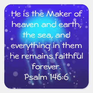 Salmo 146:6 Pegatina de las medusas azules