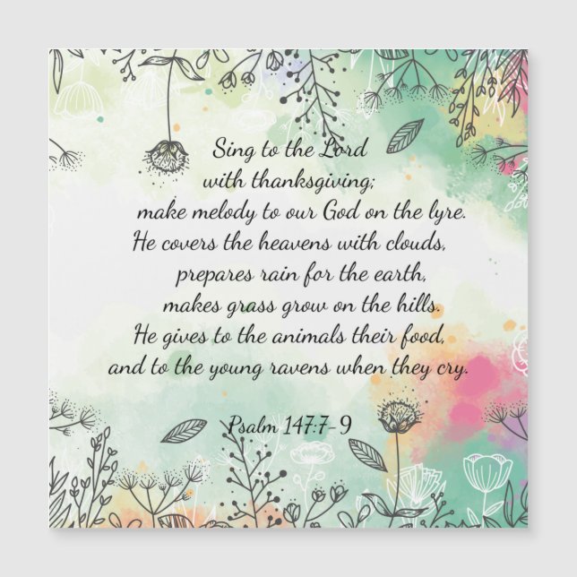 Salmo 147:7-9 (Anverso)