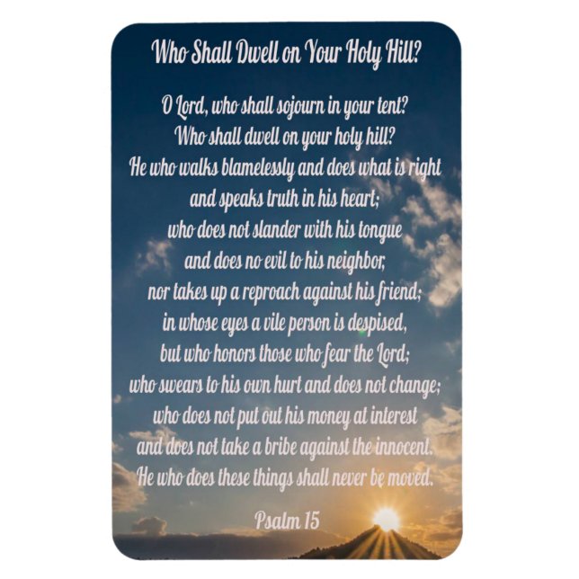 Salmo 15: imán refrigerador (Vertical)