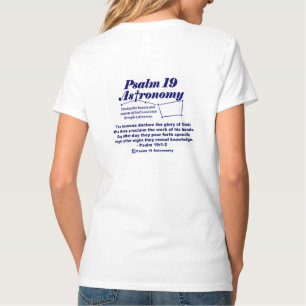 Salmo 19 Astronomía Camiseta de cuello-V para muje