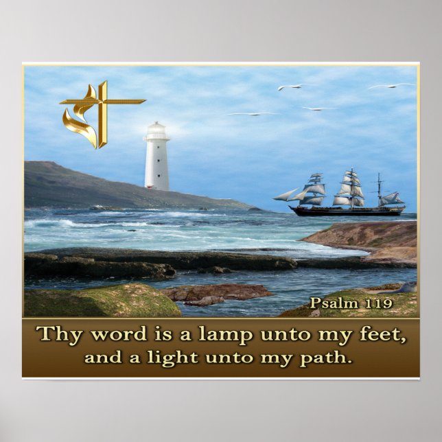 Salmo 1:19 posters cristianos (Frente)