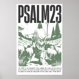 Salmo 23:1-3 “El Señor Es Mi Pastor” Póster