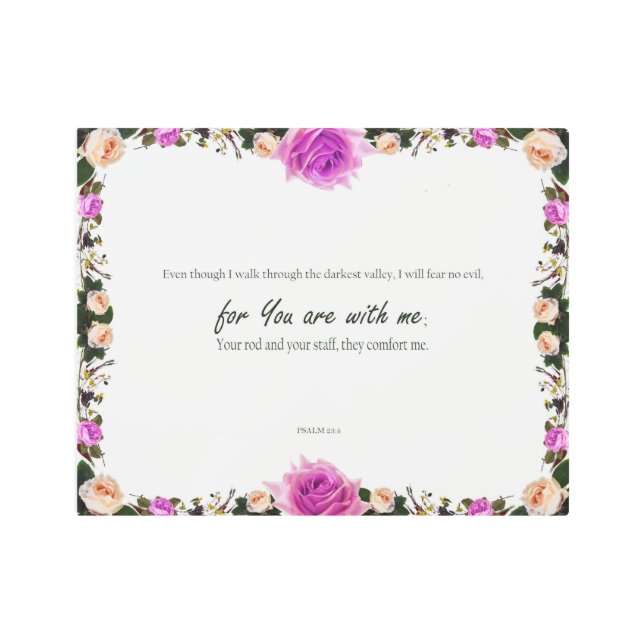 Salmo 23:4, Arte mural Metalizado de las escritura (Anverso)