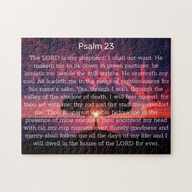 Salmo 23 Biblia Verse Tree Jigsaw Puzzle (Horizontal)