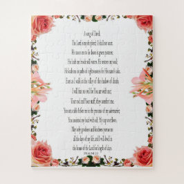 Salmo 23, Borde floral 56 piezas Puzzle fácil