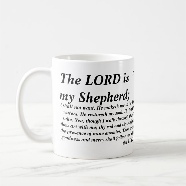 Salmo 23 - KJV- taza (Izquierda)