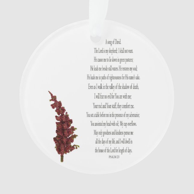 Salmo 23, Ornamento de Círculo Floral Vegetal Verd (Anverso)