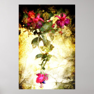 Salmo 23 (Poster de Arte Floral)