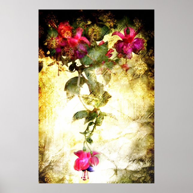 Salmo 23 (Poster de Arte Floral) (Frente)