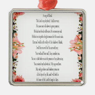 Salmo 23 Song David, Rosa Rosa Rosa, Ornamento de