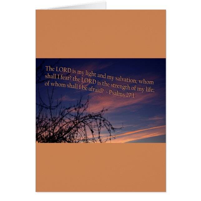 Salmo 27:1 al amanecer (Frente)