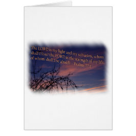 Salmo 27:1 en la frontera blanca del amanecer