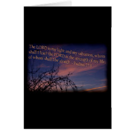 Salmo 27:1 en la frontera negra del amanecer