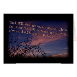 Salmo 27:1 en la frontera negra del amanecer