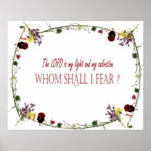 Salmo 27:1, Señor, a quien temeré, Decoración mura