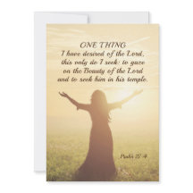 Salmo 27:4 Una cosa que deseé de la carta del Seño