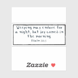 Salmo 30:5 Pegatinas de Vinilo Rectángulo