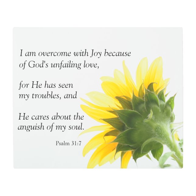 Salmo 31:7 Arte mural Metalizado (Anverso)