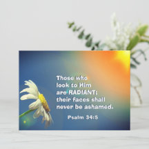 Salmo 34:5 Los que lo miran son tarjetas RADIANTES