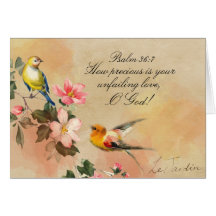 Salmo 36:7 Tu Inquebrantable Amor A DIOS, Tarjeta