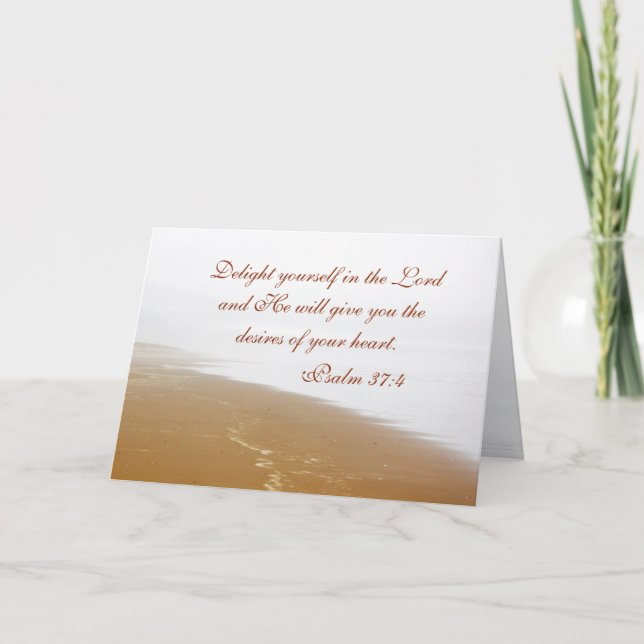 Salmo 37:4 Deliciarse en el Señor, Tarjeta (Anverso)