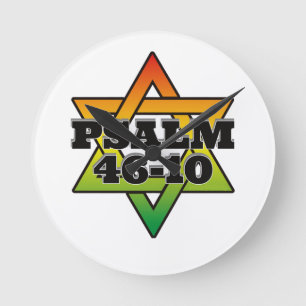 Salmo 46-10 - Reloj de pared redonda