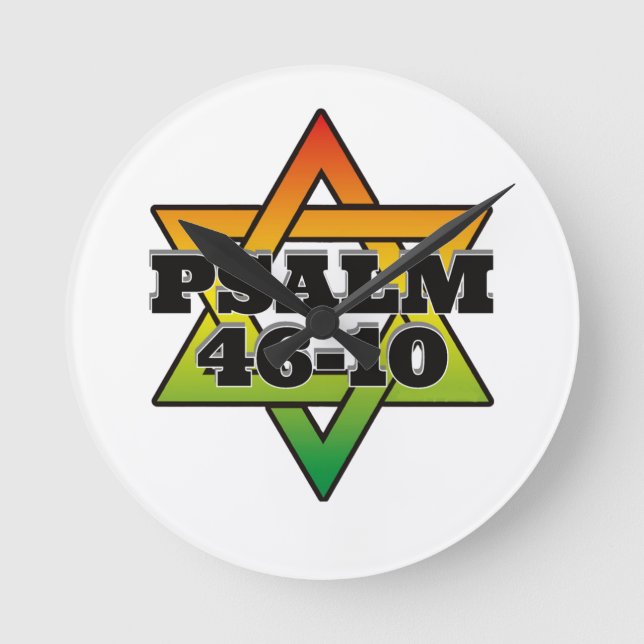 Salmo 46-10 - Reloj de pared redonda (Anverso)