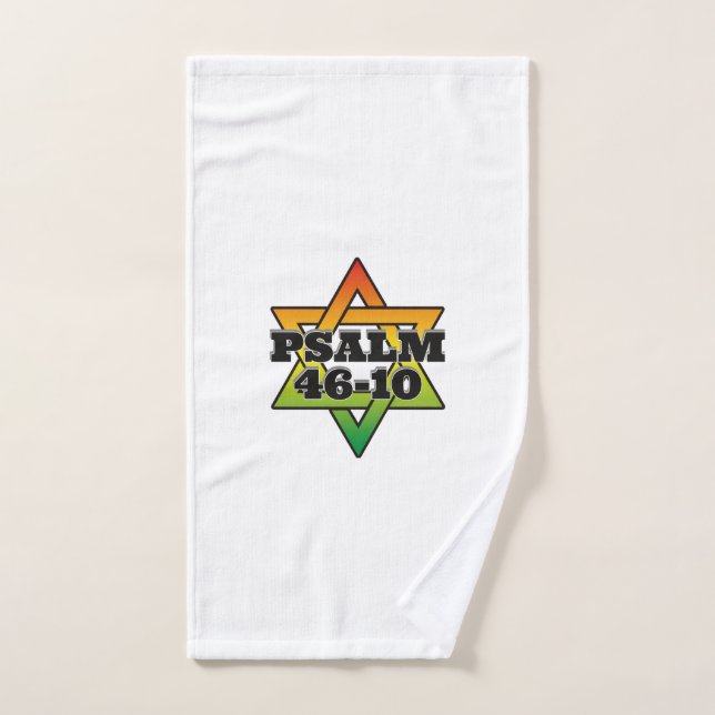 Salmo 46-10 - Titular de pasaporte (Toalla de mano)