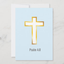 Salmo 4:8 Verso de la Biblia con tarjeta cruzada d