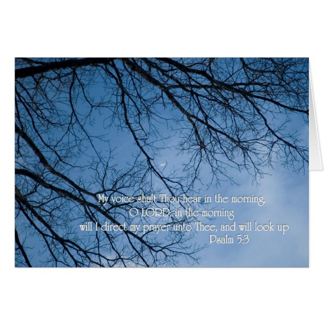 Salmo 5:3 Mi voz oirás en la mañana (Anverso (Horizontal))