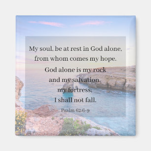 Salmo 62:6 imán de 2"