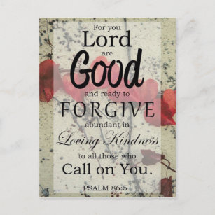 Salmo 86:5 Tarjeta postal de perdón