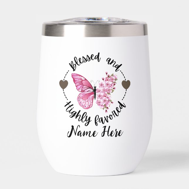 Salmo 88:4 Bendita Mariposa Personalizado Muy Favo (Frente)