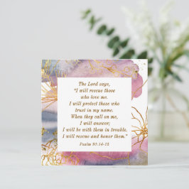 Salmo 91:14-15 El Señor dice: Rescataré la tarjeta