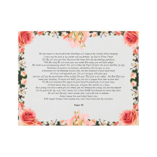 Salmo 91 arte Metalizado en la pared