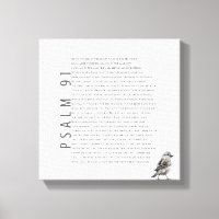 Salmo 91 Biblia Escritura Rótulo de Arte de Aves C