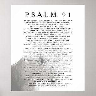 Salmo 91 León Arte de Versículos de la Biblia Cris