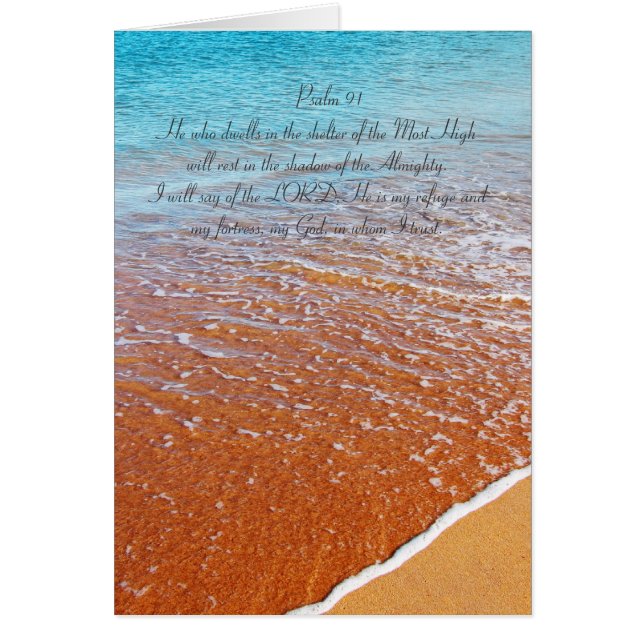 Salmo 91 todo el texto, a pie de playa (Frente)