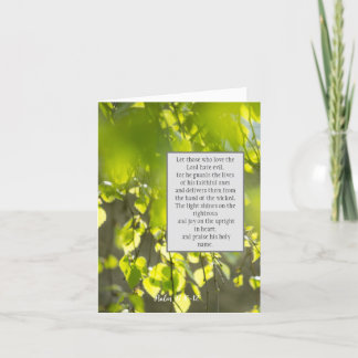 Salmo 97:10-12, tarjeta plegada cristiana