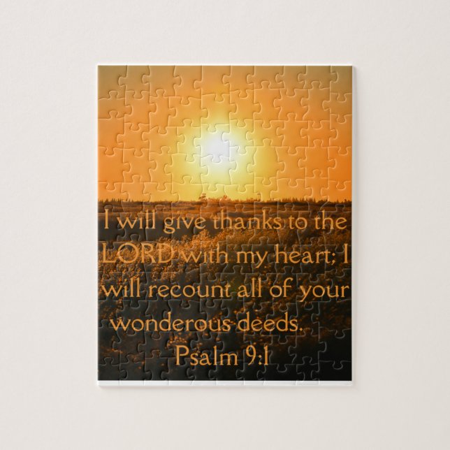 Salmo 9:1 Puzzle (Vertical)