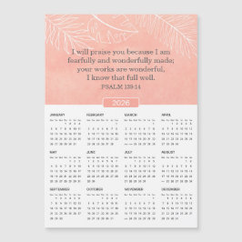 Salmo De Agua Rosa 2026 139:14 Magnet