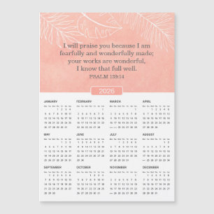 Salmo De Agua Rosa 2026 139:14 Magnet