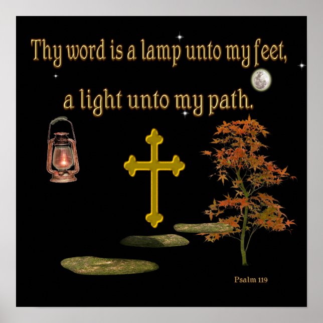 Salmo de arte cristiano1:19 poster (Frente)