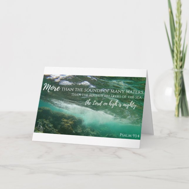 Salmo De Tarjeta De Aguas Antiguas 93:4 (Anverso)