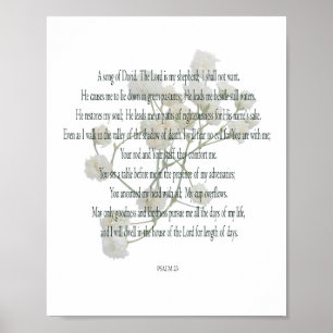 Salmo, Flor Blanca, Papel para Póster de Valor (Ma