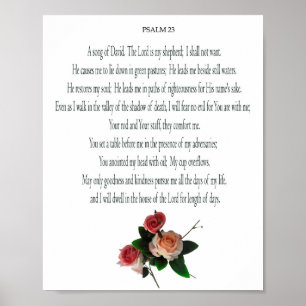 Salmo, Flor Blanca, Papel para Póster de Valor (Ma