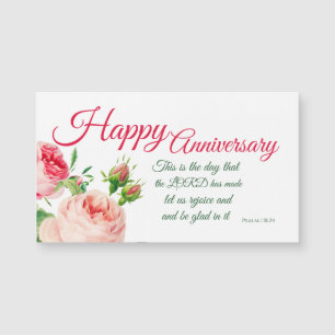 Salmo Floral Aniversario 118:24 Magnet