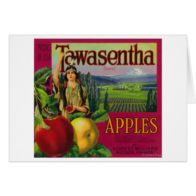 Salmón blanco, Washington - Tawasentha Apple Labe (Anverso (Horizontal))