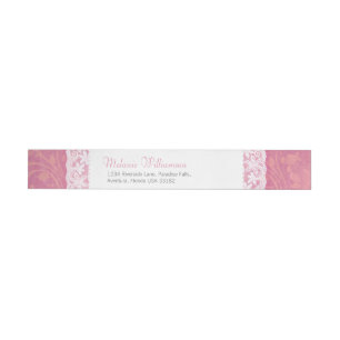 Salmon dusky rosa lace réplica pegatina